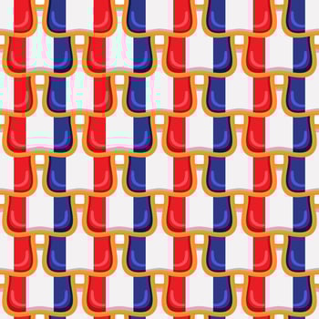 Pattern cookie with flag country France in tasty biscuit vector