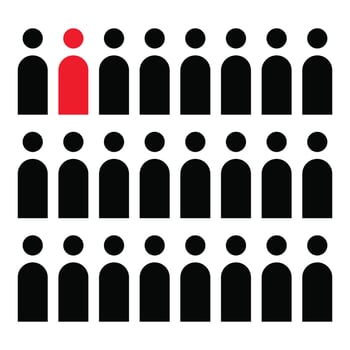 background backdrop made of people figures vector