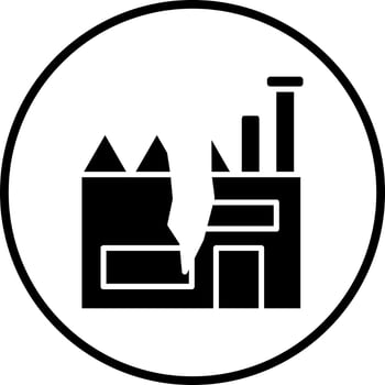 Factory Breakdown Vector Icon Style