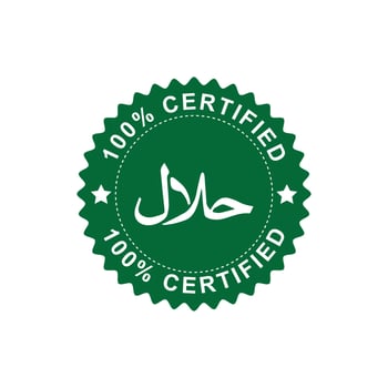 Halal logo vector. Food product food label vector