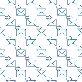 Arrow and Envelope vector Email Forward line seamless pattern