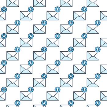 Download Arrow with Envelope vector colored seamless pattern