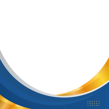 Blue and gold gradient abstract border for business or certificate png