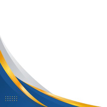 Blue and gold gradient abstract border for business or certificate png