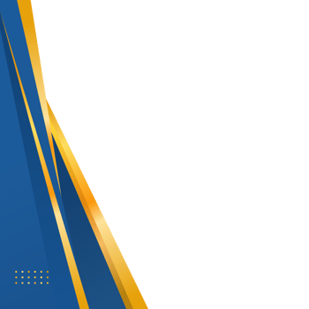 Blue and gold gradient abstract border for business or certificate png