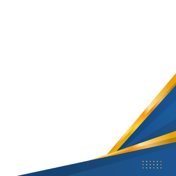 Blue and gold gradient abstract border for business or certificate png