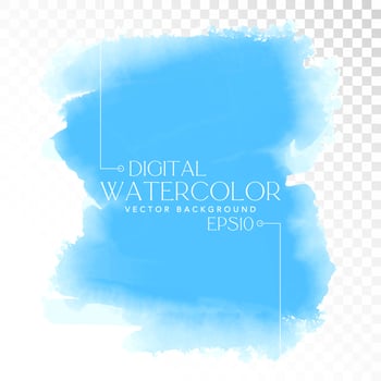 Vector digital watercolor brush stain. Colorful painted stroke for backdrop. Artistic painted background.