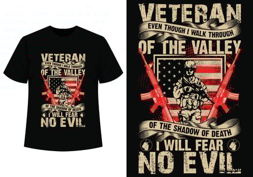veteran t-shirt design vector