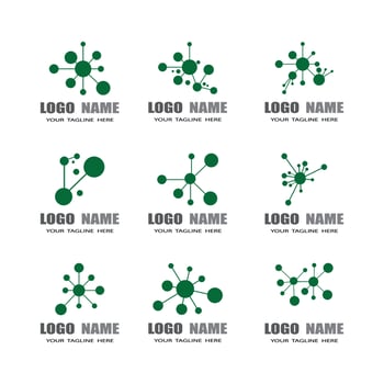 Molecule logo illustration vector template