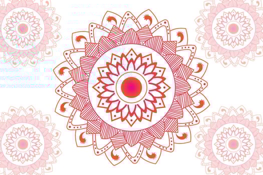 Simple Mandala gradian page. Ornament round mandala. Geometric circle element. kaleidoscope, medallion, yoga, india, arabic. Abstract design template vector