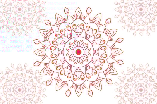 Simple Mandala gradian page. Ornament round mandala. Geometric circle element. kaleidoscope, medallion, yoga, india, arabic. Abstract design template vector