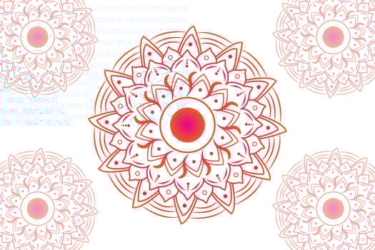 Simple Mandala gradian page. Ornament round mandala. Geometric circle element. kaleidoscope, medallion, yoga, india, arabic. Abstract design template vector