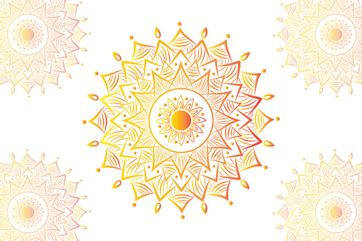 Simple Mandala gradian page. Ornament round mandala. Geometric circle element. kaleidoscope, medallion, yoga, india, arabic. Abstract design template vector