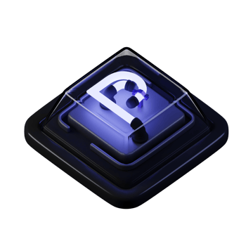 3d keycaps or keyboard typography with blue color png