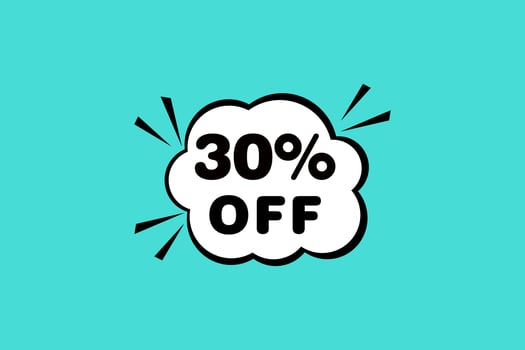 30 percent Sale and discount labels. price off tag icon flat design. vector