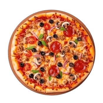 Hot pizza isolated. png