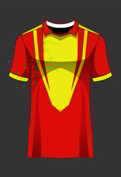 Sports jersey template for team uniforms soccer jersey racing vector