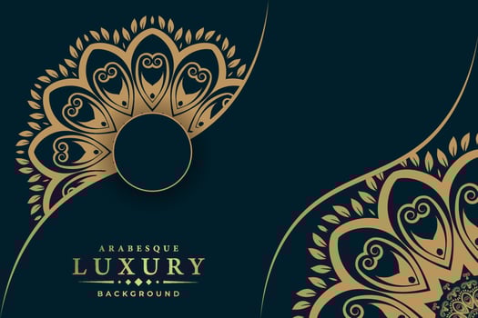 luxury ornamental mandala design background in gold color, Abstract gold luxury pattern background vector