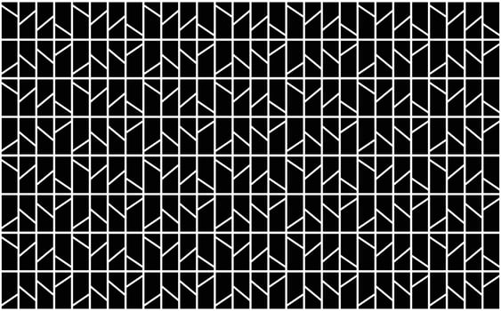 Black colored tiled pattern with white lines. Suitable for prints, wallpaper, cover, and banner. vector