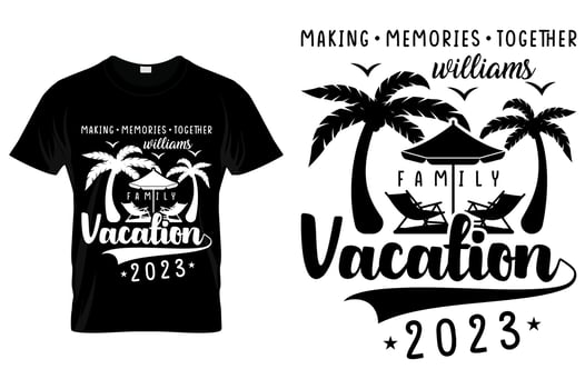 Making Memories Together Family Vacation 2023 tshirt Design vector