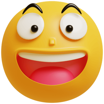 3D smile emoji.Happy, funny cute character.3D render illustration. png