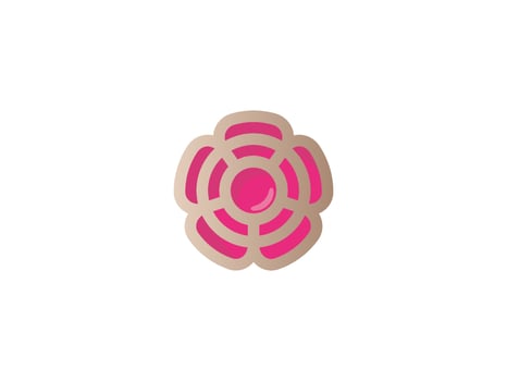 Flower logo icon vector design. Elegant premium ornament vector logotype symbol