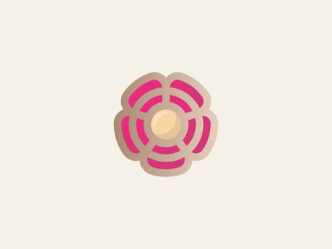 Flower logo icon vector design. Elegant premium ornament vector logotype symbol