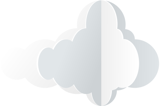 Cloud, paper art style. 3D illustration. png