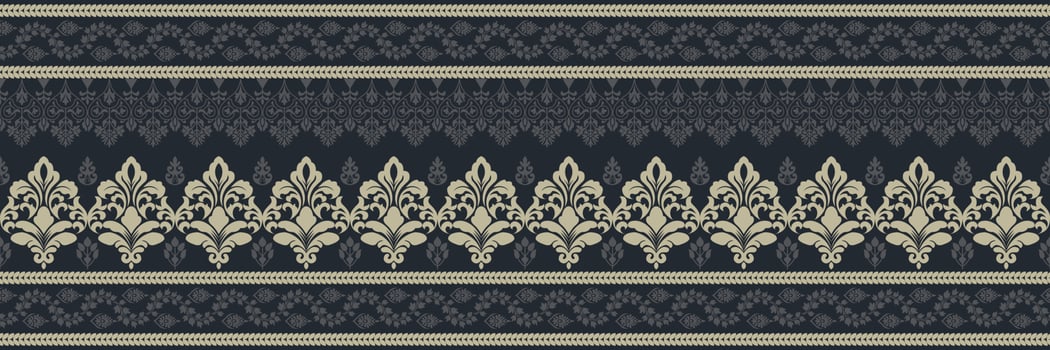 Ethnic pattern. Bandana Print. Silk neck scarf or kerchief. Design for Saree, Patola, Sari, Dupatta, textile. Tile patterns. Aztec style. Floral vintage. Bohemian Indian motif style. Clothing. Vector. vector