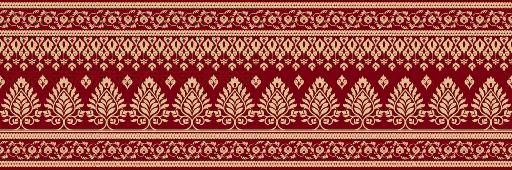 Ethnic pattern. Bandana Print. Silk neck scarf or kerchief. Design for Saree, Patola, Sari, Dupatta, textile. Tile patterns. Aztec style. Floral vintage. Bohemian Indian motif style. Clothing. Vector. vector