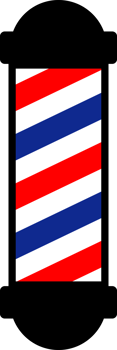 Barber shop pole, Classic Barber shop logo design. Men's barber hair dressing shop pole sign png