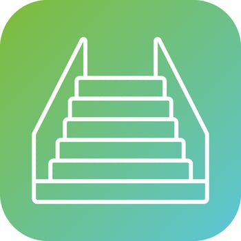 Stairs Vector Icon Style