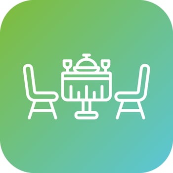 Food Table Vector Icon Style