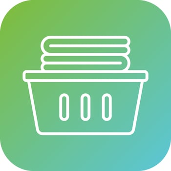 Laundry Basket Vector Icon Style