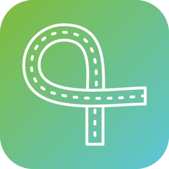 Road Ramps Vector Icon Style