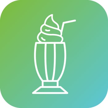 Milkshake Vector Icon Style