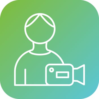 Camera Operator Vector Icon Style