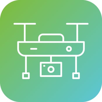 Camera Drone Vector Icon Style