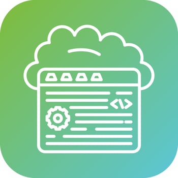 Cloud Coding Vector Icon Style
