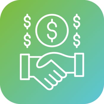 Financial Help Vector Icon Style