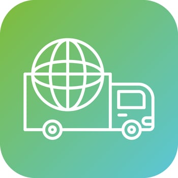International Shipping Vector Icon Style