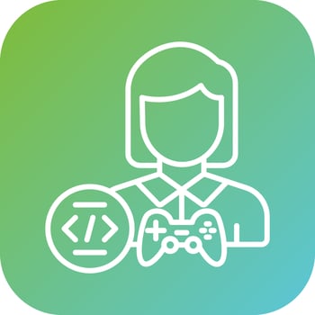 Game Developer Female Vector Icon Style