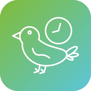Early Bird Vector Icon Style
