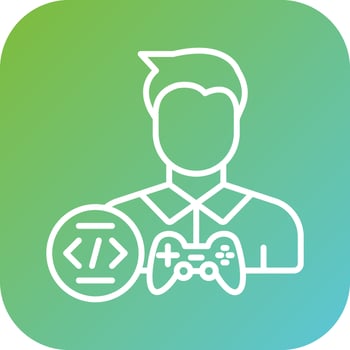 Game Developer Male Vector Icon Style