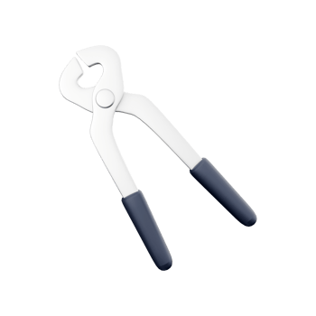 3D rendering of a technical electrical cutting pliers. 3d rendering cutting plier icon. png