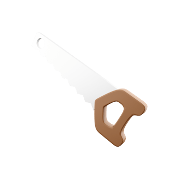 3D rendering Hand saw in. 3d render hand saw, icon. png