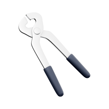3D rendering of a technical electrical cutting pliers. 3d rendering cutting plier icon. png
