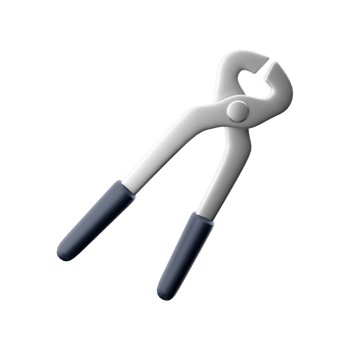 3D rendering of a technical electrical cutting pliers. 3d rendering cutting plier icon. png