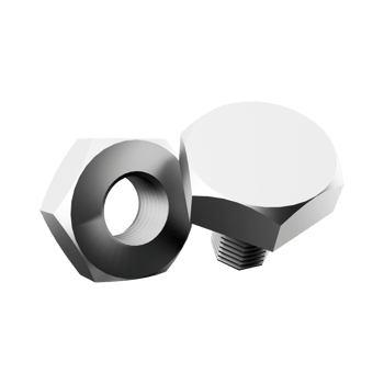3d illustration hexagon bolts. 3D illustration hexagon bolt, icon. png