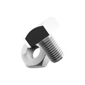 3d illustration hexagon bolts. 3D illustration hexagon bolt, icon. png